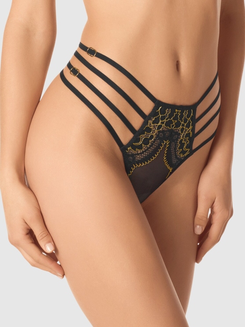 

La Senza Women Black Self Design Thongs 11143161-03YZ
