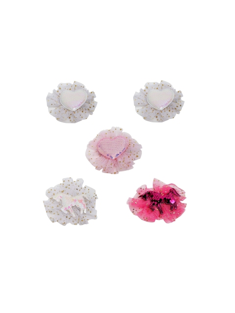 

Stoln Girls Set of 5 Hair Styling Side Barrettes Tic Tac Clips, White