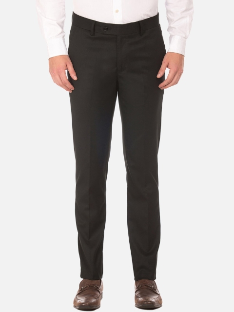 

Excalibur Men Brown Slim Fit Solid Formal Trousers