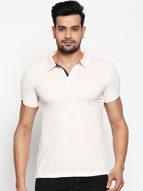 

Integriti Men Pink Solid Polo Collar T-shirt