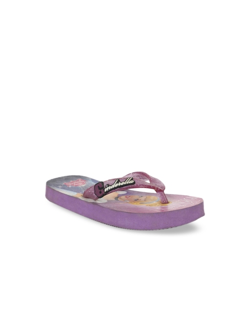 

Disney Girls Purple & Pink Printed Room Slippers