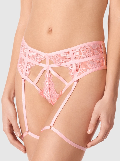 

La Senza Women Pink Lace Bikini Briefs 11164141-09T5