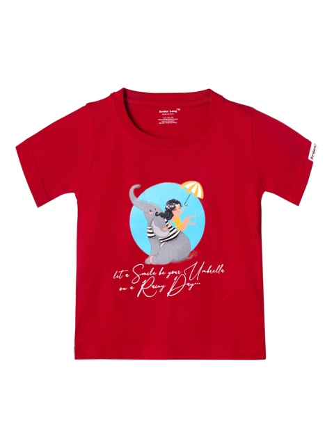 

Ardan Lucy Girls Red Printed Round Neck T-shirt