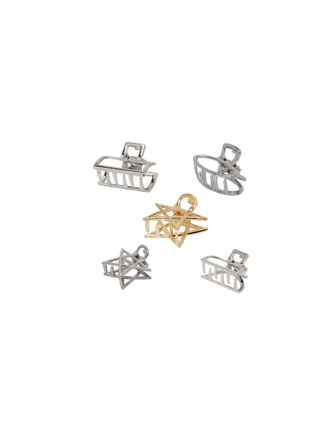 

Stoln Girls Set Of 5 Claw Clip, Silver