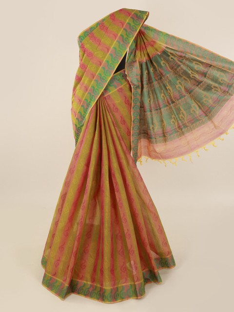 

Pothys Green Woven Design Pure Cotton Saree