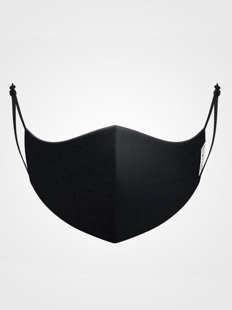 

DDecor Men Black Solid 3-Ply Reusable Cloth Mask