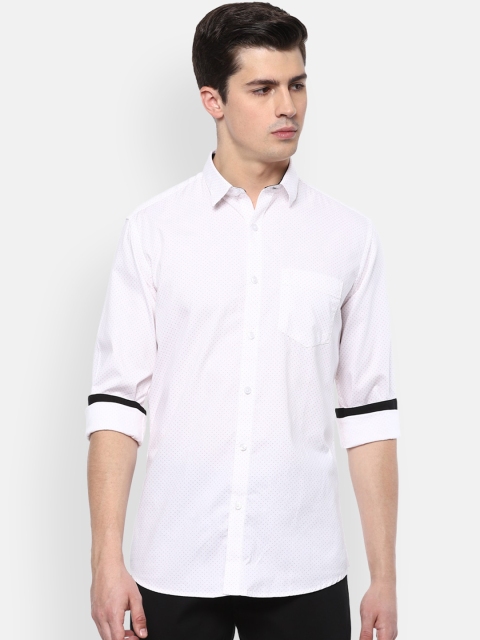 

Van Heusen Sport Men White Slim Fit Printed Casual Shirt