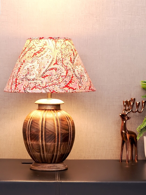 

THE LIGHT STORE Brown Self Design Table Lamp