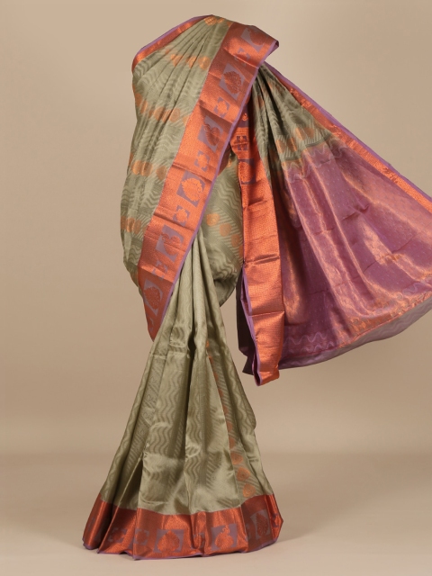 

Pothys Grey Woven Design Silk Blend Saree