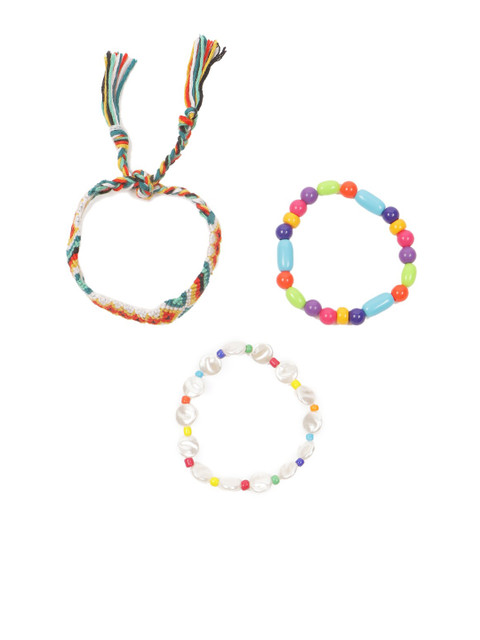 

FOREVER 21 Women Pack Of 3 Assorted Friendship Bracelet Set, Multi
