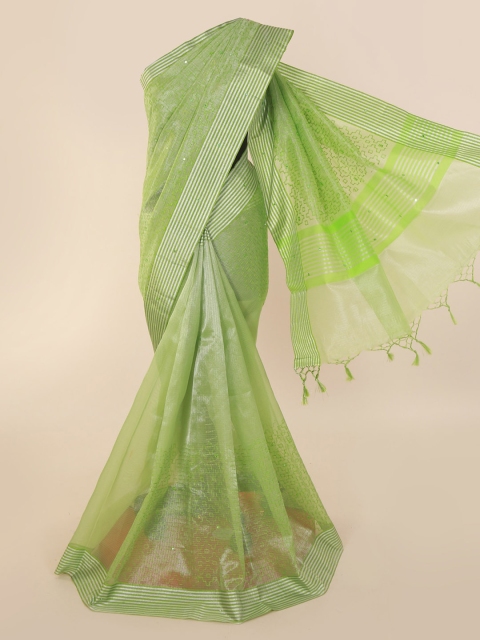 

Pothys Green Solid Tissue Saree