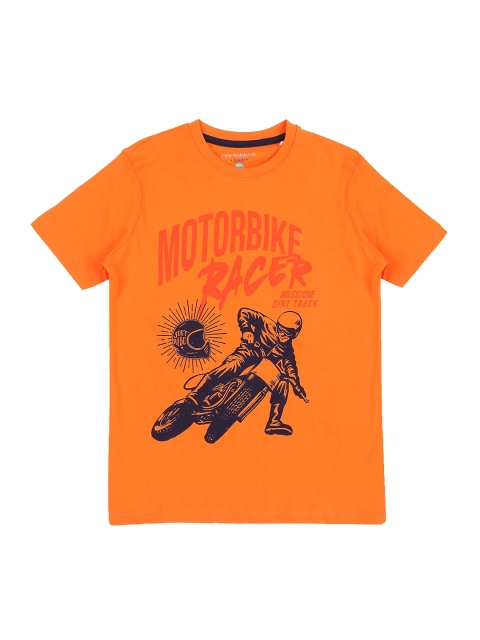 

Pantaloons Junior Boys Red Printed Round Neck T-shirt