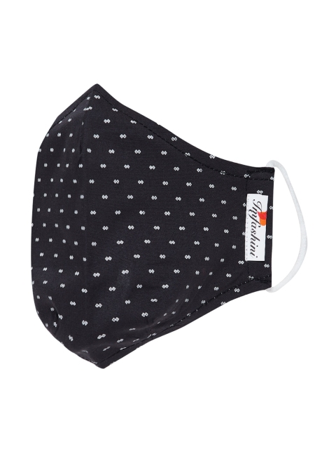 

Imfashini Women White & Black Printed 2-Ply Reusable Cloth Mask