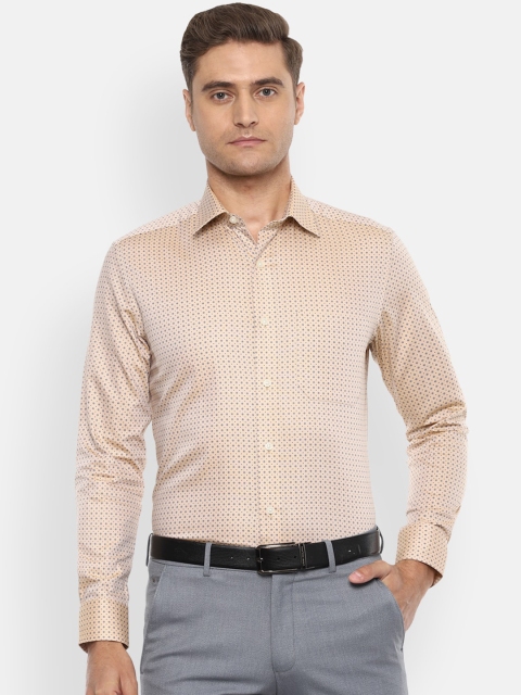 

Louis Philippe Men Beige Regular Fit Printed Casual Shirt