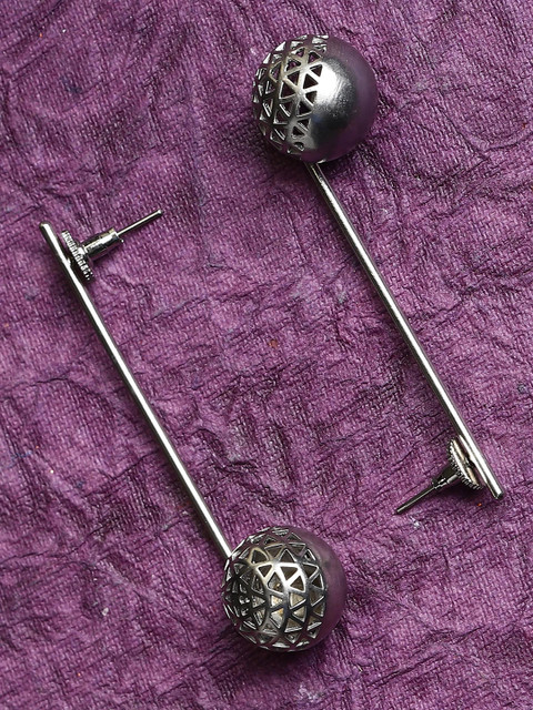 

MIDASKART Black Contemporary Drop Earrings