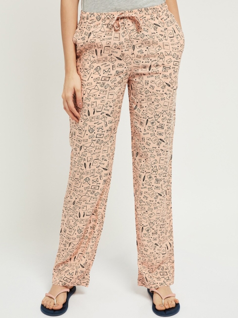 

max Women Peach Printed Lounge Pant