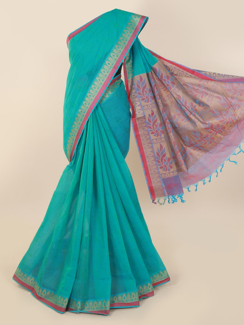 

Pothys Green Woven Design Pure Cotton Saree