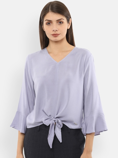 

Van Heusen Woman Women Purple Solid Top