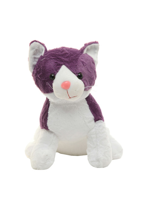 

DukieKooky Unisex Kids & White Colourblocked Kitten Sot Toy, Purple