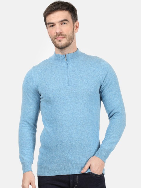 

Monte Carlo Men Blue Solid Pullover Sweater