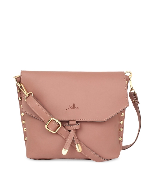 

yelloe Peach-Coloured Solid Sling Bag
