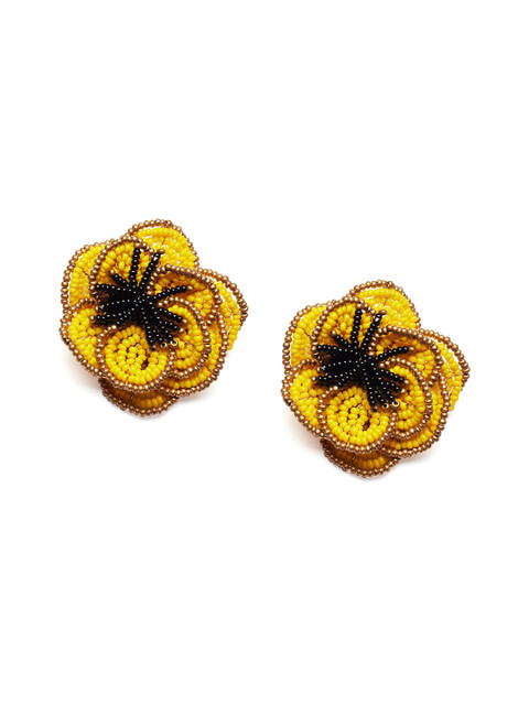 

Foxy Sperks Yellow Contemporary Studs