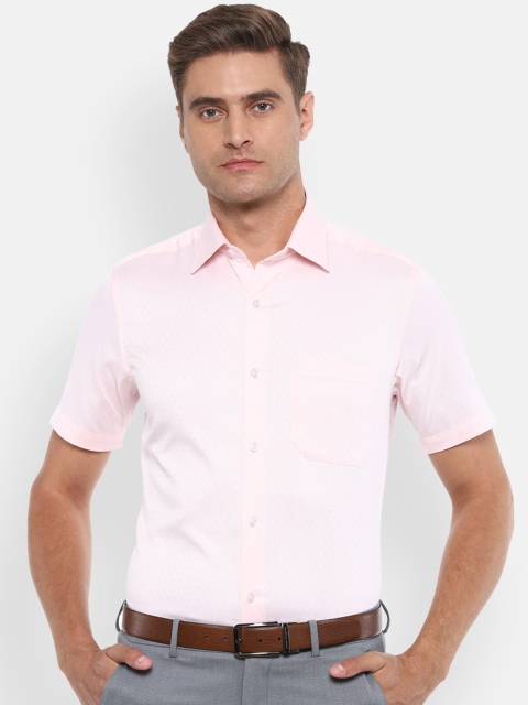 

Louis Philippe Men Pink Regular Fit Printed Casual Shirt