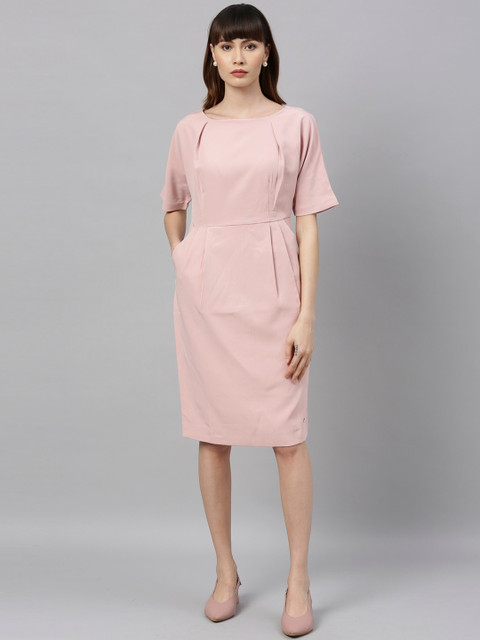 

Park Avenue Woman Women Red Solid Sheath Dress