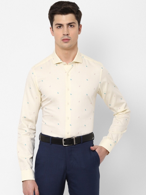 

SIMON CARTER LONDON Men Yellow Slim Fit Checked Casual Shirt
