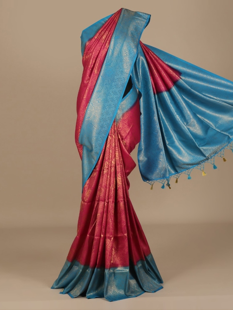 

Pothys Pink Woven Design Jute Silk Saree