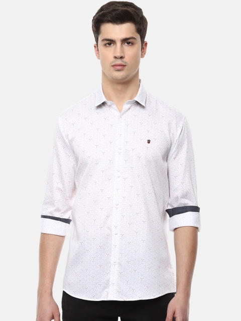 

Louis Philippe Jeans Men White Slim Fit Printed Cotton Casual Shirt