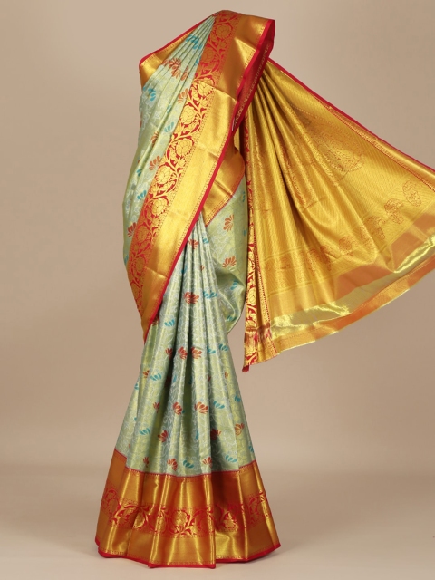 

Pothys Green Woven Design Saree with Zari Border