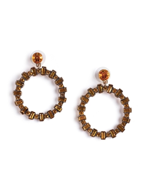 

Foxy Sperks Gold-Toned Contemporary Drop Earrings