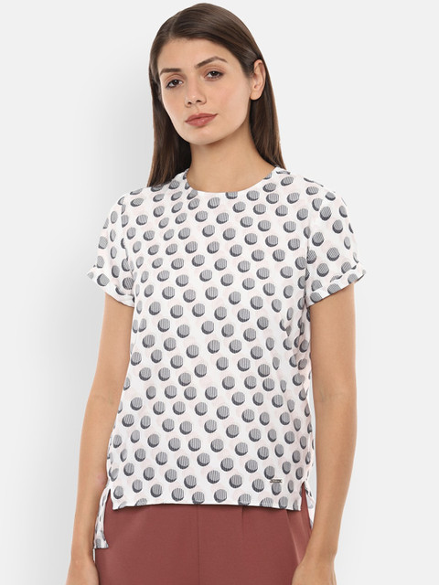 

Van Heusen Woman Women White Printed Top