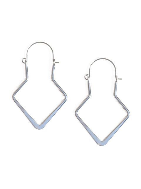 

Foxy Sperks Silver-Toned Geometric Drop Earrings