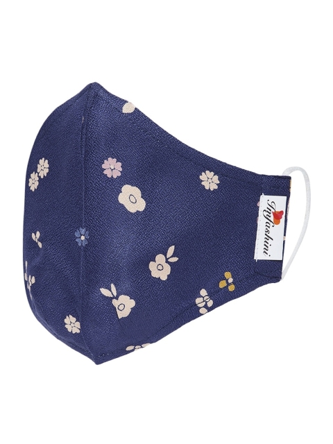

Imfashini Women Pink & Blue Floral Print 2-Ply Reusable Cloth Mask