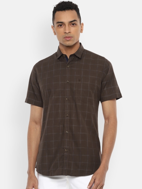 

Van Heusen Sport Men Brown Slim Fit Checked Casual Shirt