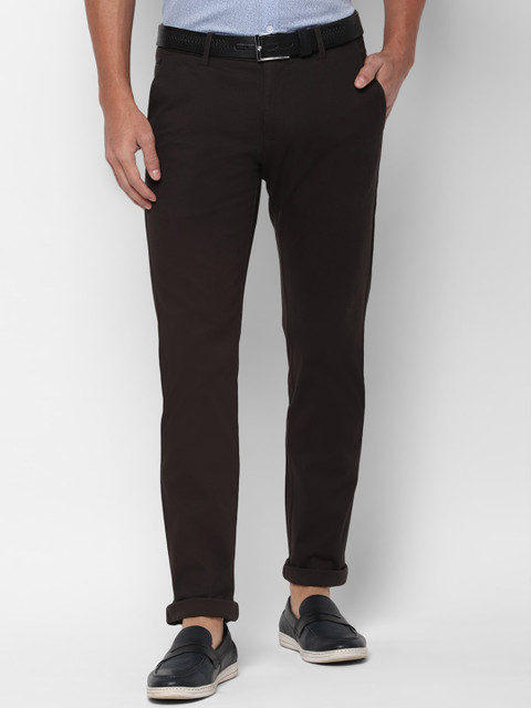 

Allen Solly Men Brown Slim Fit Solid Regular Trousers