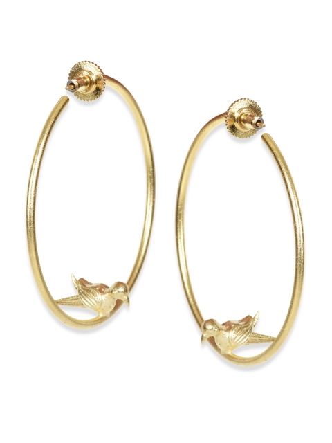 

MIDASKART Gold-Toned Circular Hoop Earrings