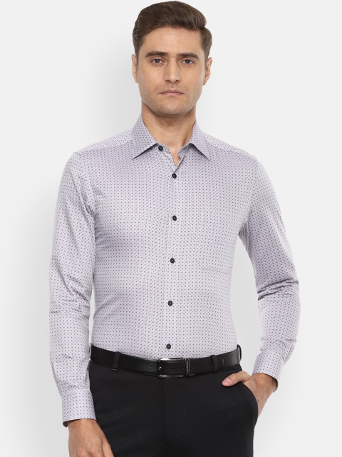 

Louis Philippe Men Grey Regular Fit Printed Casual Shirt