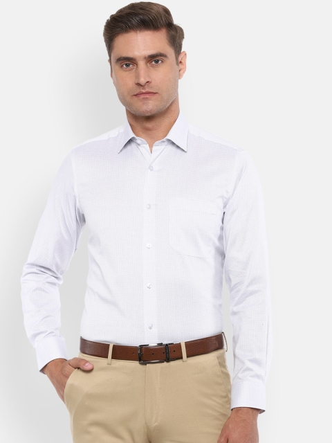 

Louis Philippe Men White Slim Fit Printed Casual Shirt