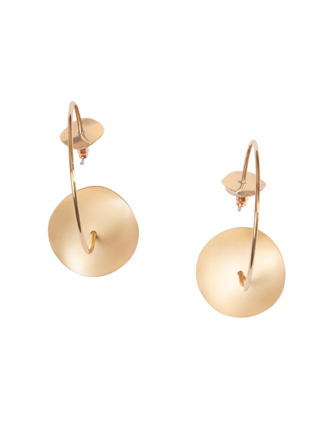 

Foxy Sperks Gold-Toned Circular Drop Earrings