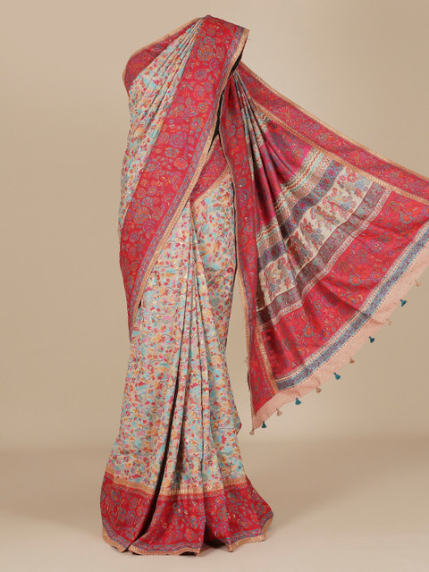 

Pothys Multicoloured Woven Design Jute Silk Saree, Multi