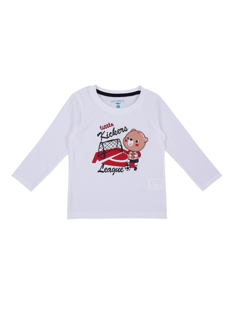 

Pantaloons Baby Boys White Printed Round Neck T-shirt
