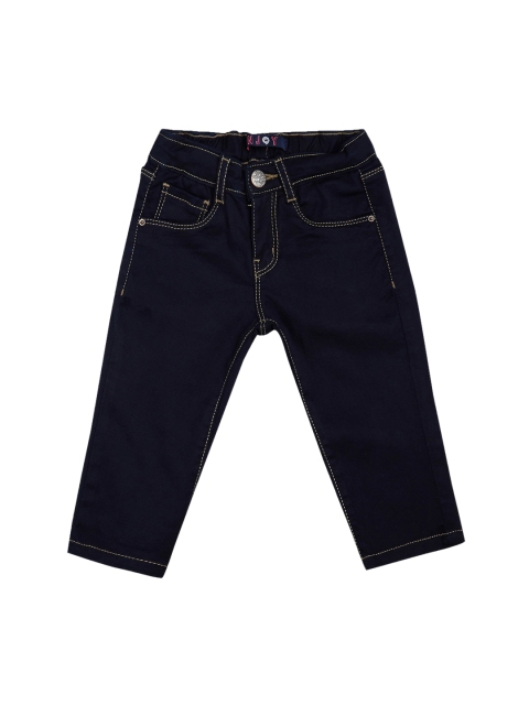 

VITAMINS Girls Blue Solid Regular Fit Capris