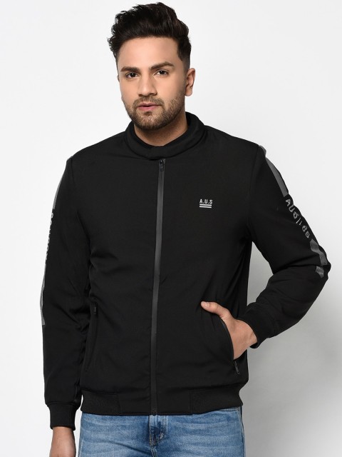 

METTLE Men Black Solid Bomber