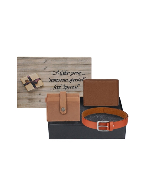 

LONDON FASHION hob Men Tan Brown Accessory Gift Set