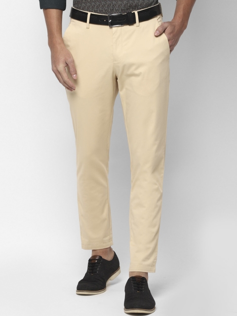 

Allen Solly Men Beige Slim Fit Solid Regular Trousers