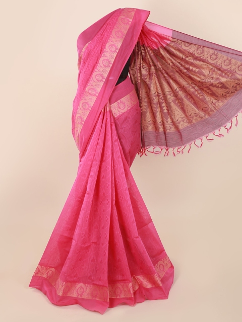 

Pothys Pink Woven Design Pure Cotton Saree