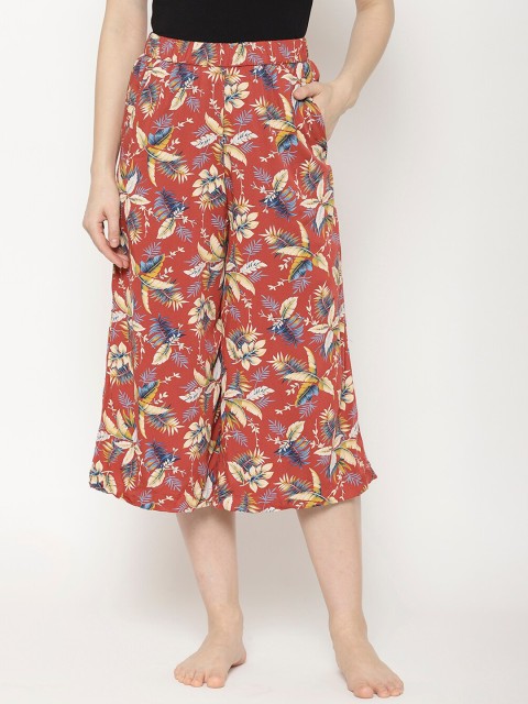 

COASTLAND Women Red Floral Printed Lounge Culottes